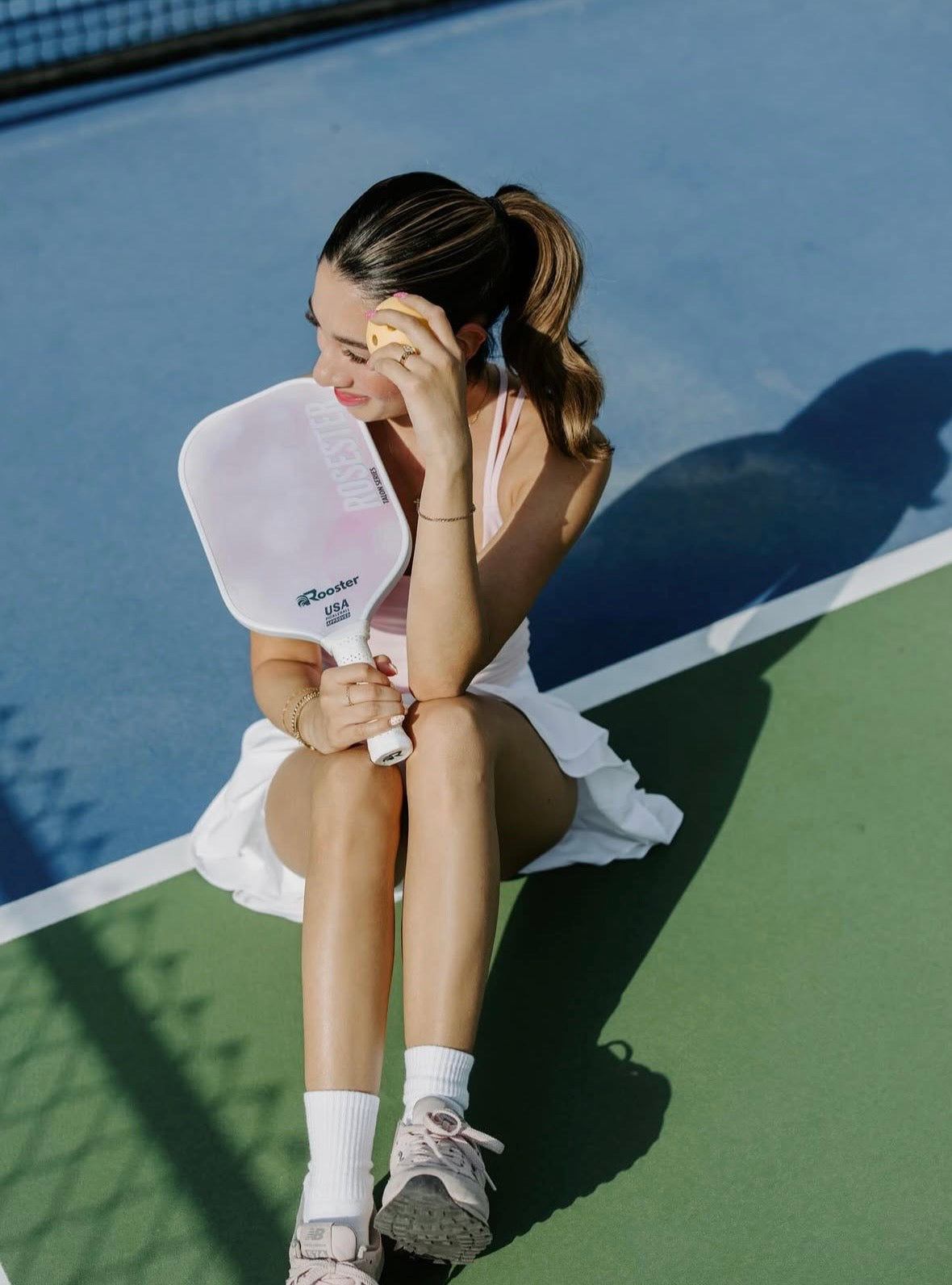 Rosester paddle in play on court